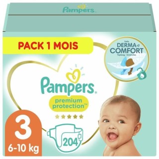 PAMPERS Premium Protection Taille 3 - 5 a 9 kg - 204 Couches - Pack 1