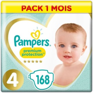 PAMPERS Premium Protection Taille 4 8-16 kg - 168 Couches - Pack 1 Moi