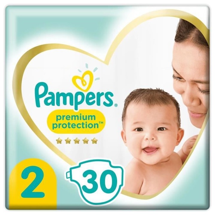 Pampers Premium T2 4-8kg 30 couches