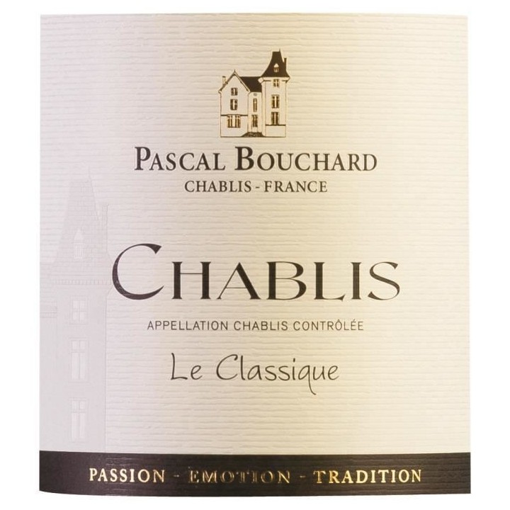 Pascal Bouchard 2020 Le Classique Chablis - Vin blanc de Bourgogne