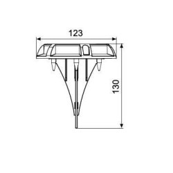 Spot solaire sol alu 15 lumens blanc chaud