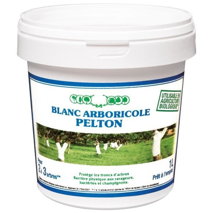 PELTON - Blanc arboricole pour troncs d'arbres 1L