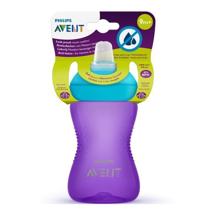 PHILIPS AVENT SCF802/02 Tasse a Bec Souple Violette 300ml