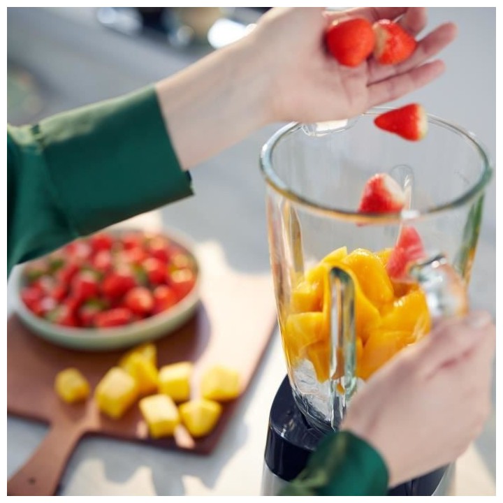 PHILIPS HR3571/90 Blender Series 5000 - Mixeur avec 6 Lames - 1000 W -