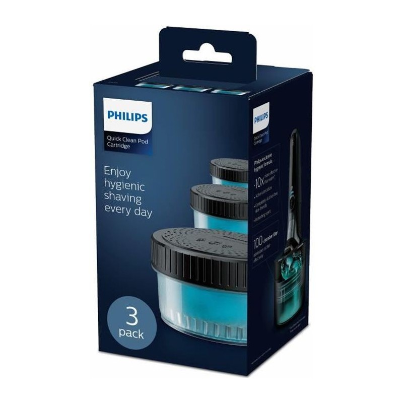 PHILIPS CC13/50 Pack de 3 recharges liquide Quick Clean Pod