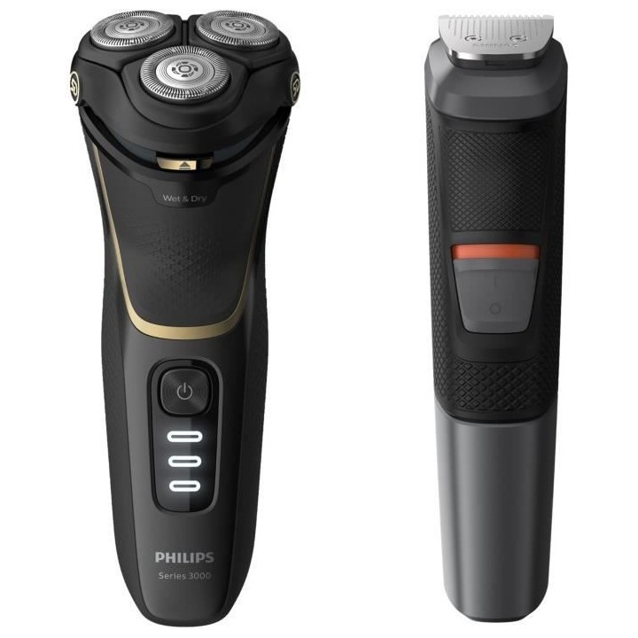 PHILIPS S3333/58 Rasoir électrique 100% étanche Series 3000 + Tondeu