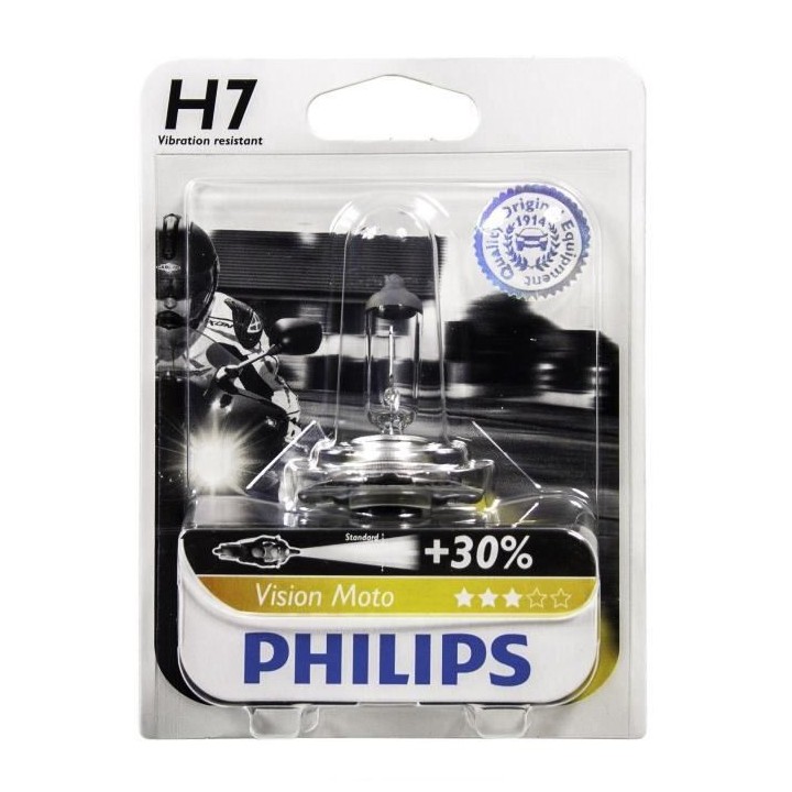 PHILIPS Ampoule halogene Moto Vision H7 - 12V - 55W