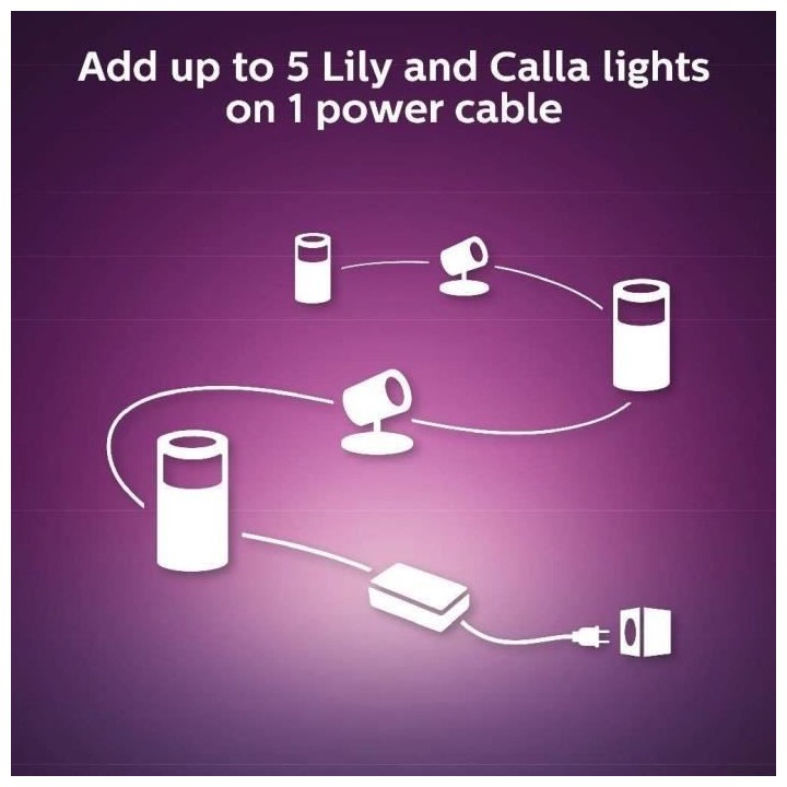 PHILIPS Kit extension 1 spot HW&CA Lily 8W - Anthracite