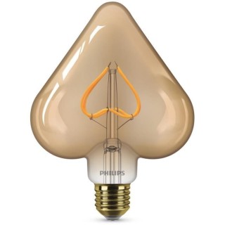 Ampoule LED coeur PHILIPS 2000k - Non dimmuable - E27 - 12W - Gold