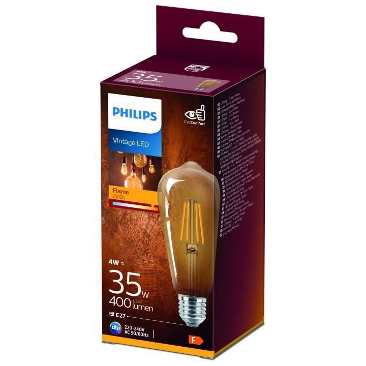 PHILIPS LED Classic Standard Edison Mini Vintage Filament 35W E27 Clai