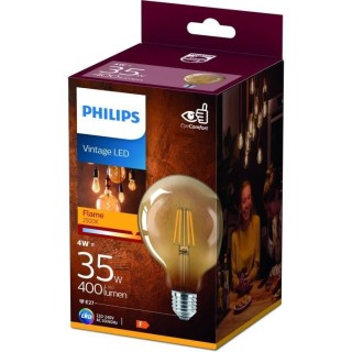 PHILIPS LED Globe Mini Vintage Filament 35W E27 Claire Ambrée Blanc C