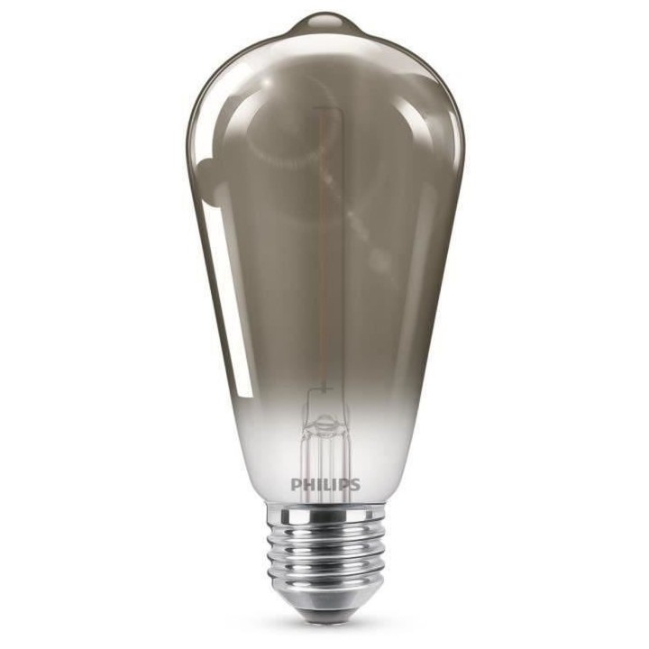 Ampoule LED PHILIPS Non dimmable - Verre smocky - E27 - 11W - Blanc Ch