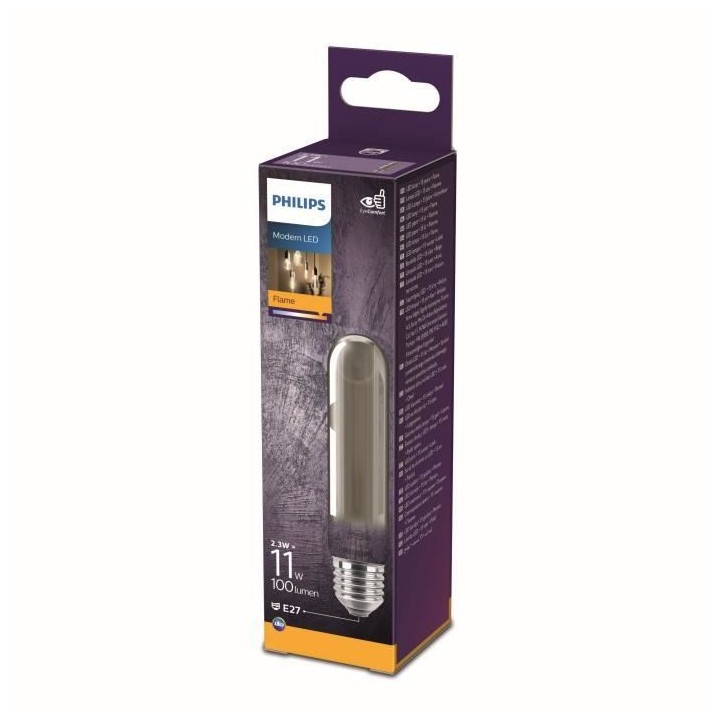 Philips ampoule LED Equivalent 11W E27 smoky Blanc chaud non dimmable,