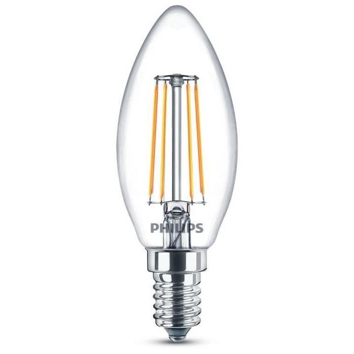 PHILIPS LED Classic 40W Flamme E14 Blanc Chaud Non Dimmable