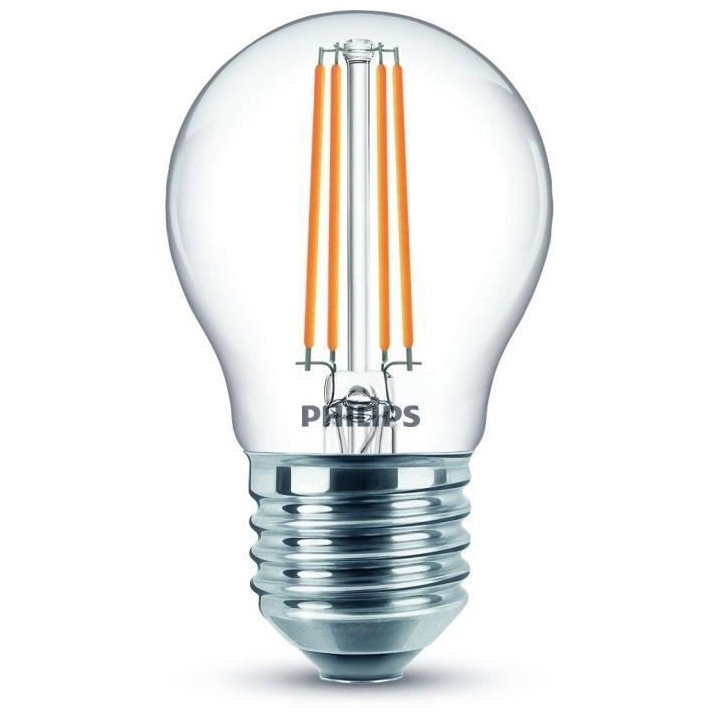 PHILIPS LED Classic 40W Sphérique E27 Blanc Chaud Non Dimmable