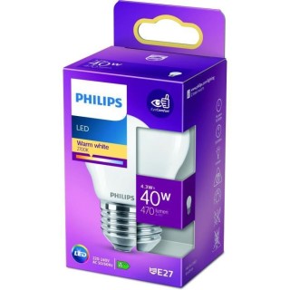 PHILIPS LED Classic 40W Sphérique E27 Blanc Chaud Dépolie Non Dimmab