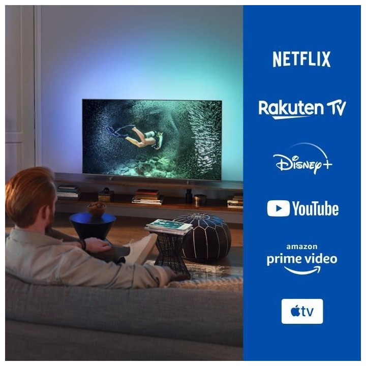 PHILIPS 70PUS7906 TV LED UHD 4K 70 (177cm) - Ambilight 3 côtés - And