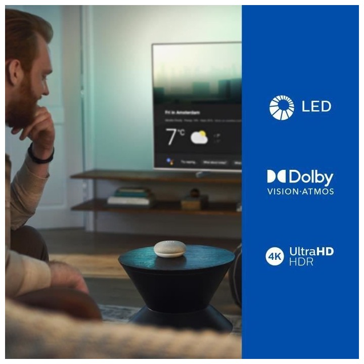 PHILIPS 43PUS7956 TV LED UHD 4K 43 (108cm) - Ambilight 3 côtés - And