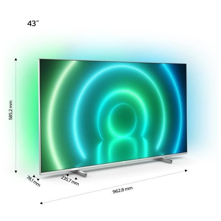 PHILIPS 43PUS7956 TV LED UHD 4K 43 (108cm) - Ambilight 3 côtés - And