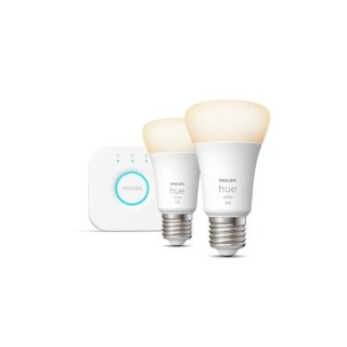PHILIPS Hue White - Kit de démarrage ampoule LED connectée - 9,5W -