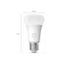 PHILIPS Hue White - Kit de démarrage ampoule LED connectée - 9,5W - E27 - Pack de 2