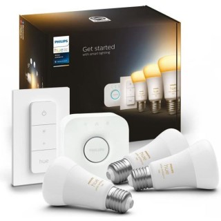PHILIPS Hue White Ambiance Kit de démarrage ampoule LED connectée -