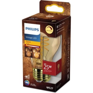 PHILIPS Ampoule LED Standard E27 - 25W Blanc Chaud Ambré - Compatible