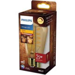 PHILIPS Ampoule LED Edison E27 - 25W Blanc Chaud Ambré - Compatible V