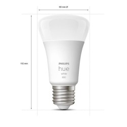 PHILIPS Hue White Ampoules LED connectées E27 - Compatible Bluetooth pack de 2