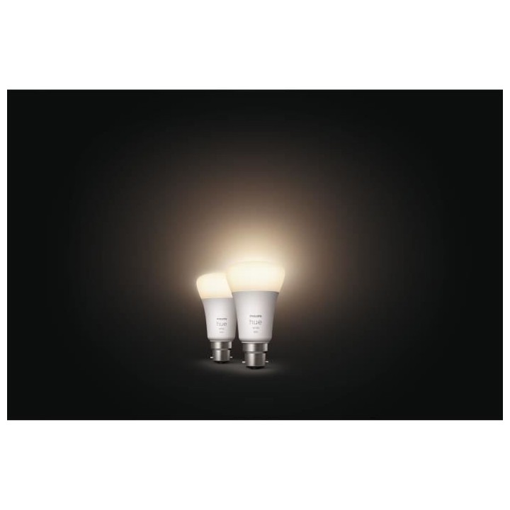 PHILIPS Hue White - Ampoule LED connectée 9,5W - B22 - Compatible Blu