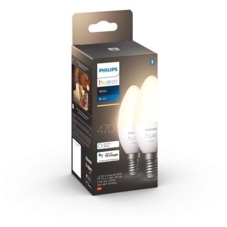 PHILIPS Hue White - Ampoules LED connectées E14 - Compatible Bluetoot