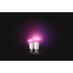 PHILIPS Hue White & Color Ambiance - Ampoule LED connectée 10W - B22 - Compatible Bluetooth - Pack de 2