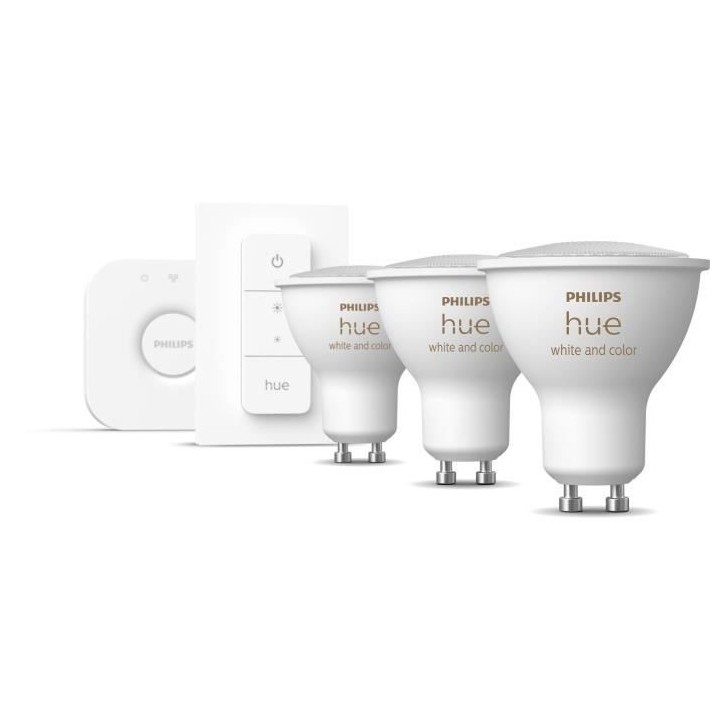 PHILIPS White & Color Ambiance Kit de démarrage ampoule LED connecté