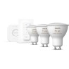 PHILIPS White & Color Ambiance Kit de démarrage ampoule LED connectée GU10 - Pack de 3