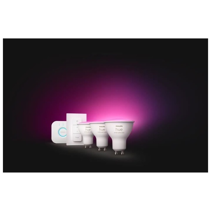 PHILIPS White & Color Ambiance Kit de démarrage ampoule LED connecté