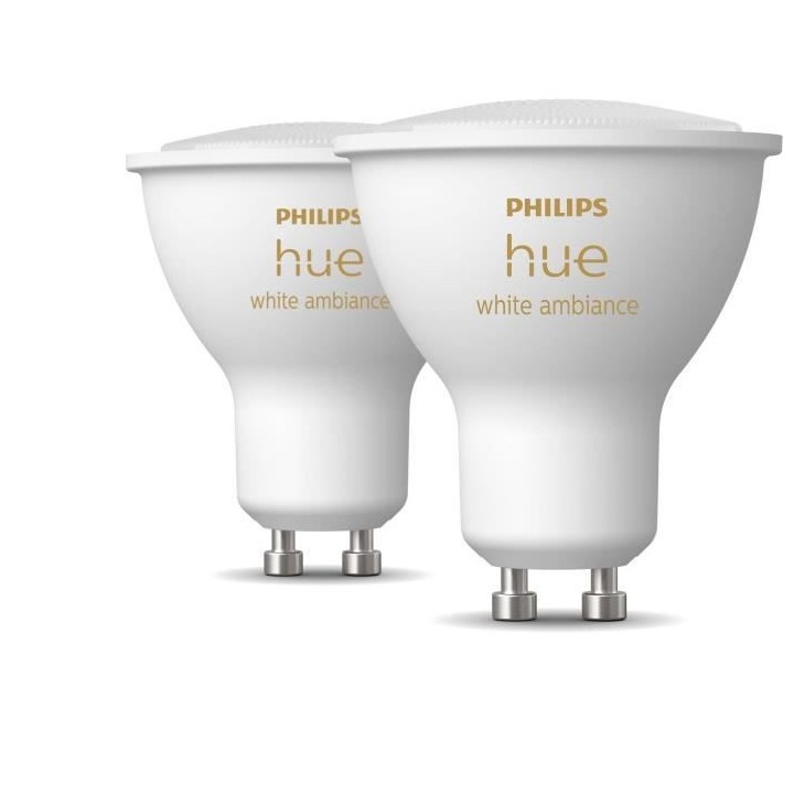 PHILIPS Hue White Ambiance Ampoules LED connectées GU10 Compatible Bl