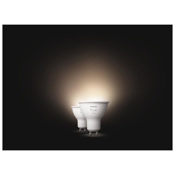 PHILIPS Hue White ampoules LED connectées GU10 - Compatible Bluetooth