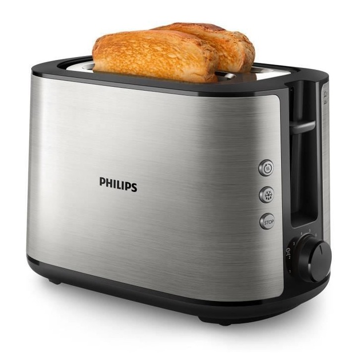 PHILIPS Grille-pain Viva Collection HD2650/90, 950W, 2 fentes, Métall