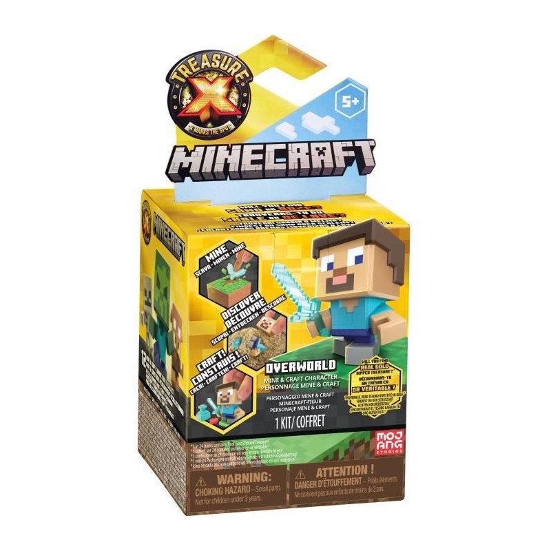 MOOSE TOYS - Set de decouverte - Tresor x Minecraft (display x 12)