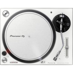 PIONEER PLX-500 Blanche - Platine vinyle a entraînement direct 3 vitesses (33-45-78 trs/min) avec pré-ampli intégré et port