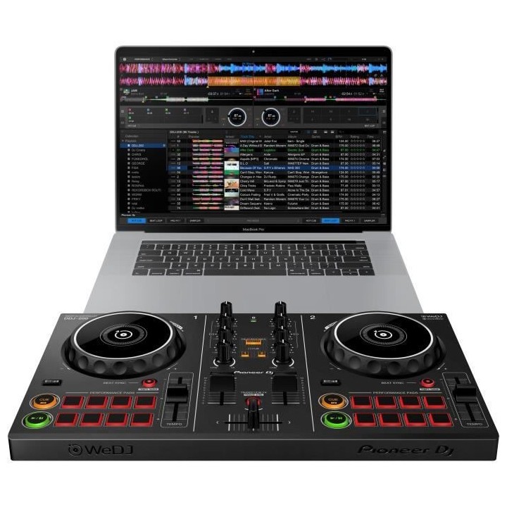 PIONEER DDJ-200 Contrôleur DJ compact 2 voies - Port USB et Bluetooth