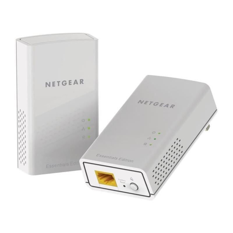 NETGEAR Pack de 2 CPL 1000 Mbit/s, 1 port Gigabit- Modele PL1000-100PES