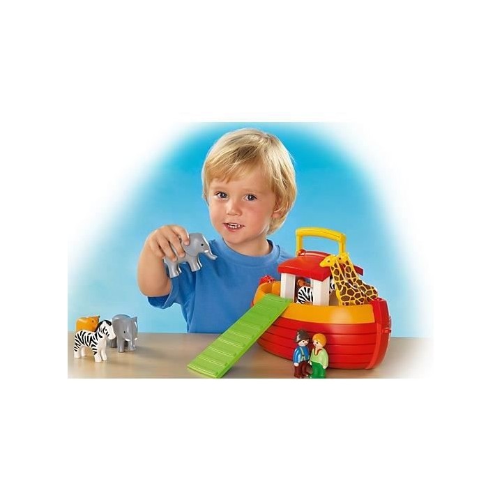 PLAYMOBIL - 6765 - PLAYMOBIL 1.2.3 - Arche de Noé transportable