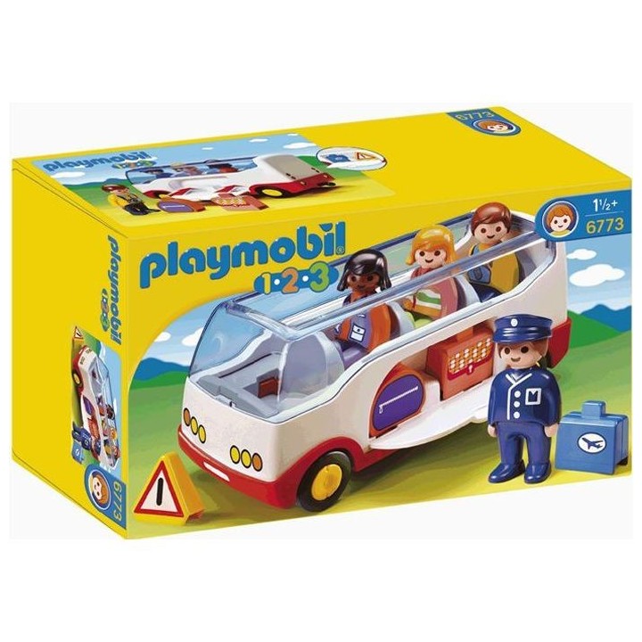 PLAYMOBIL - 6773 - PLAYMOBIL 1.2.3 - Autocar de voyage