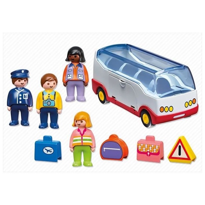PLAYMOBIL - 6773 - PLAYMOBIL 1.2.3 - Autocar de voyage