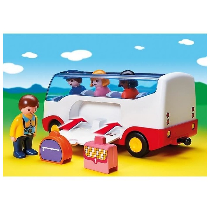 PLAYMOBIL - 6773 - PLAYMOBIL 1.2.3 - Autocar de voyage