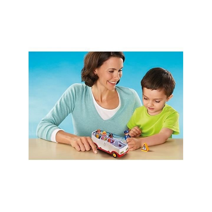 PLAYMOBIL - 6773 - PLAYMOBIL 1.2.3 - Autocar de voyage