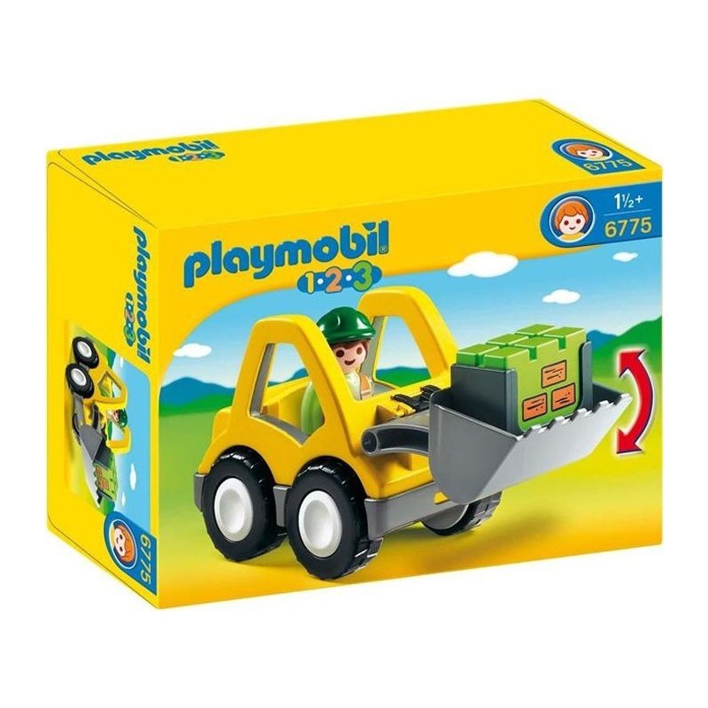 PLAYMOBIL - 6775 - PLAYMOBIL 1.2.3 - Chargeur et ouvrier