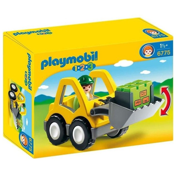 PLAYMOBIL - 6775 - PLAYMOBIL 1.2.3 - Chargeur et ouvrier