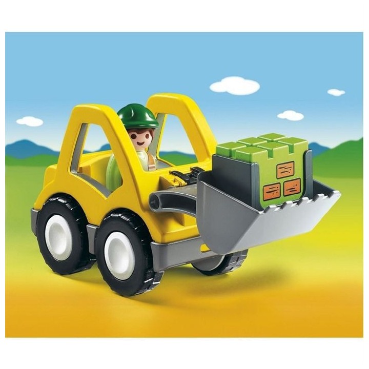PLAYMOBIL - 6775 - PLAYMOBIL 1.2.3 - Chargeur et ouvrier